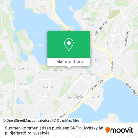 Suomen kommunistisen puolueen SKP:n Jyväskylän piirijärjestö ry map