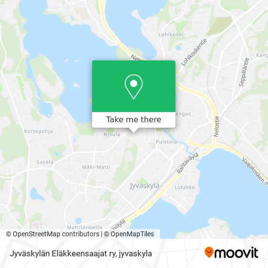Jyväskylän Eläkkeensaajat ry map