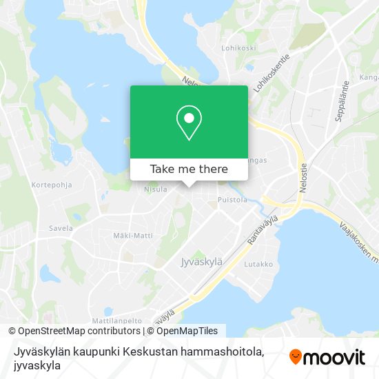 Jyväskylän kaupunki Keskustan hammashoitola map
