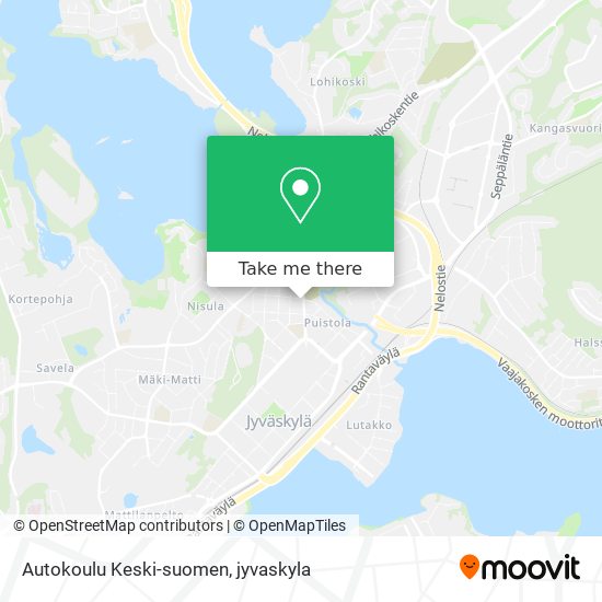 Autokoulu Keski-suomen map