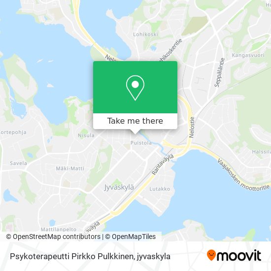 Psykoterapeutti Pirkko Pulkkinen map