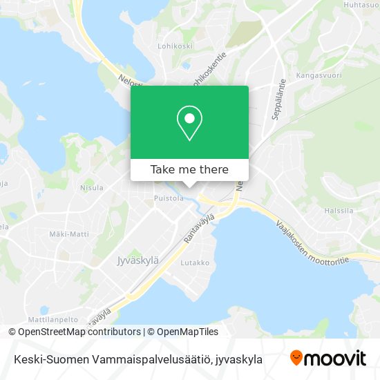 Keski-Suomen Vammaispalvelusäätiö map