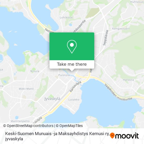 How to get to Keski-Suomen Munuais -ja Maksayhdistys Kemusi ry in Jyväskylä  by Bus?