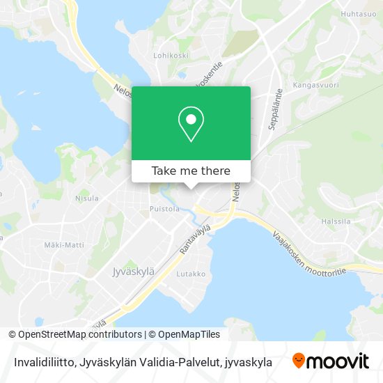 Invalidiliitto, Jyväskylän Validia-Palvelut map