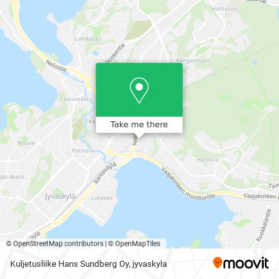 Kuljetusliike Hans Sundberg Oy map