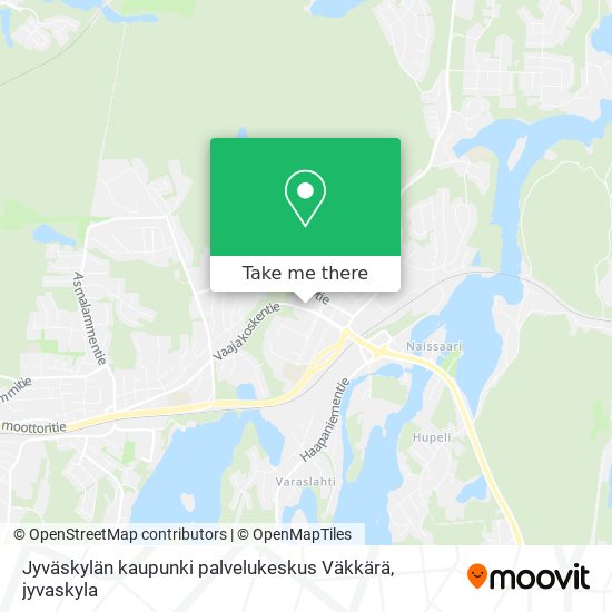 Jyväskylän kaupunki palvelukeskus Väkkärä map