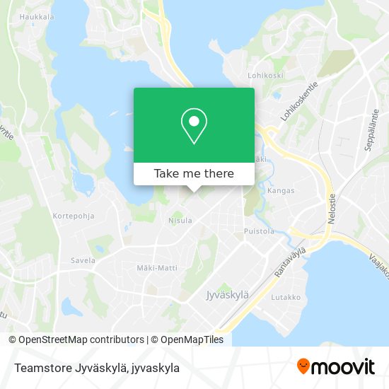 Teamstore Jyväskylä map
