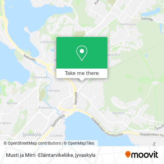 Musti ja Mirri -Eläintarvikeliike map