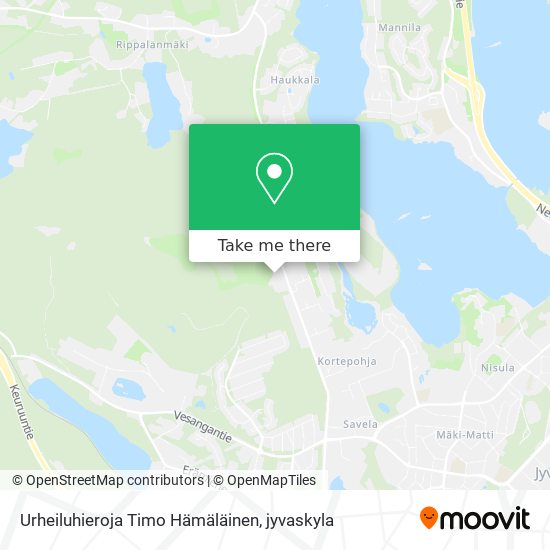 Urheiluhieroja Timo Hämäläinen map