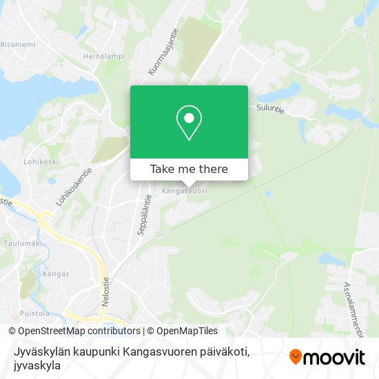 Jyväskylän kaupunki Kangasvuoren päiväkoti map