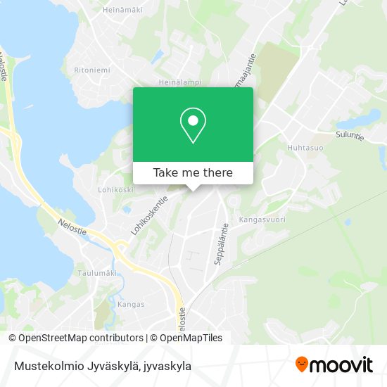 Mustekolmio Jyväskylä map