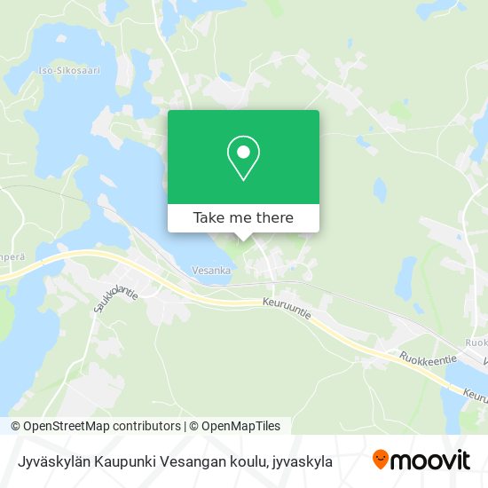 Jyväskylän Kaupunki Vesangan koulu map