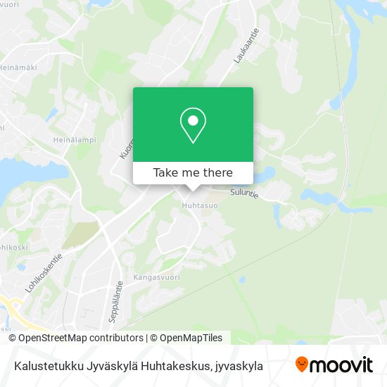 Kalustetukku Jyväskylä Huhtakeskus map