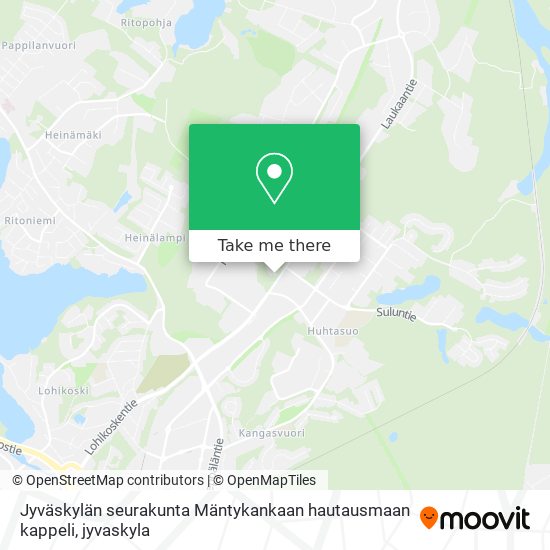 Jyväskylän seurakunta Mäntykankaan hautausmaan kappeli map