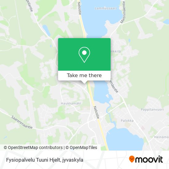 Fysiopalvelu Tuuni Hjelt map