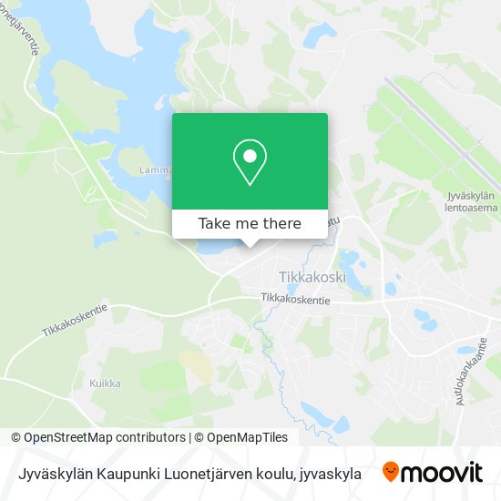 Jyväskylän Kaupunki Luonetjärven koulu map