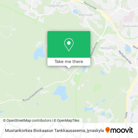 Mustankorkea Biokaasun Tankkausasema map