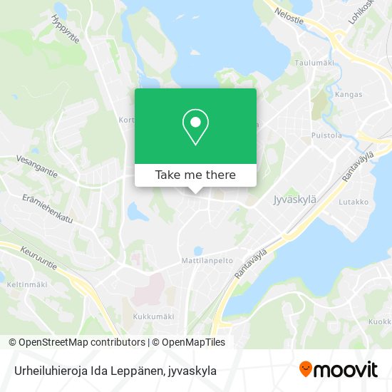 Urheiluhieroja Ida Leppänen map