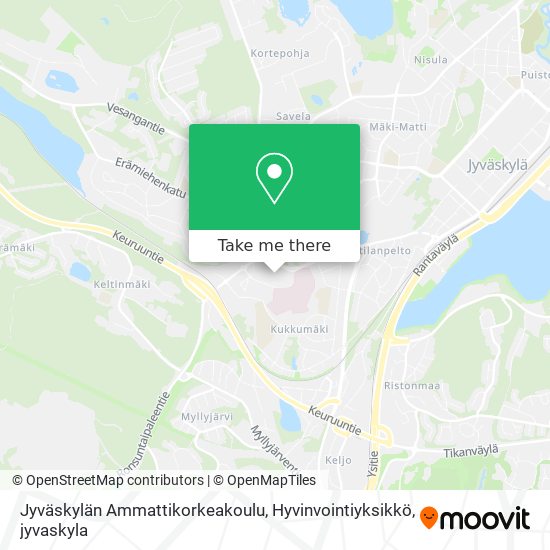 Jyväskylän Ammattikorkeakoulu, Hyvinvointiyksikkö map