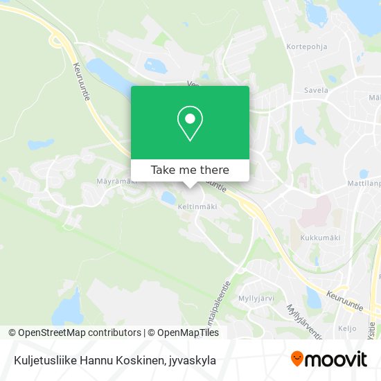 Kuljetusliike Hannu Koskinen map