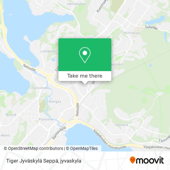 Tiger Jyväskylä Seppä map