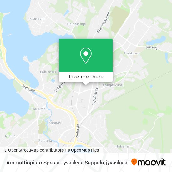 Ammattiopisto Spesia Jyväskylä Seppälä map