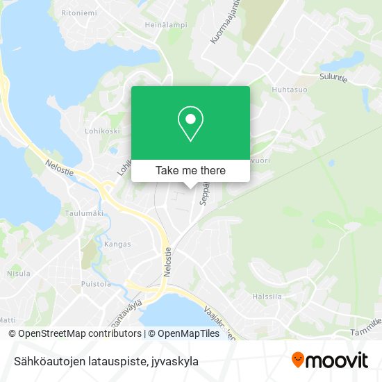 Sähköautojen latauspiste map