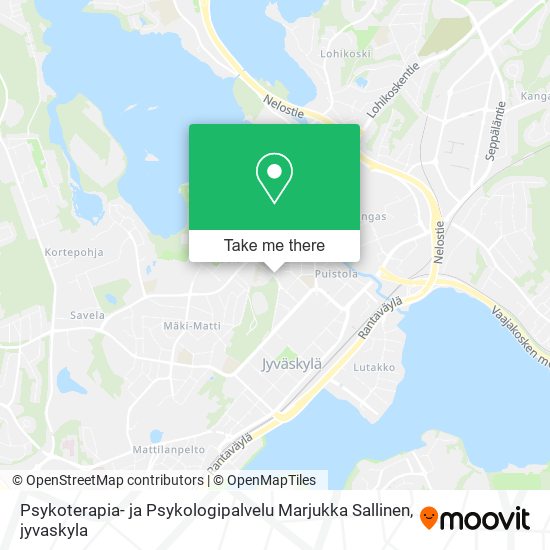 Psykoterapia- ja Psykologipalvelu Marjukka Sallinen map