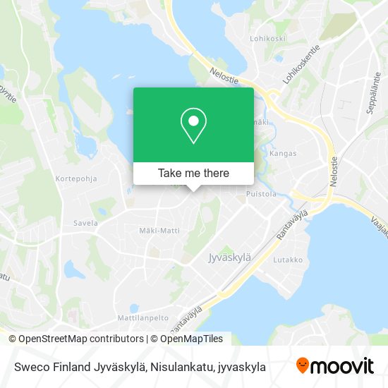 Sweco Finland Jyväskylä, Nisulankatu map