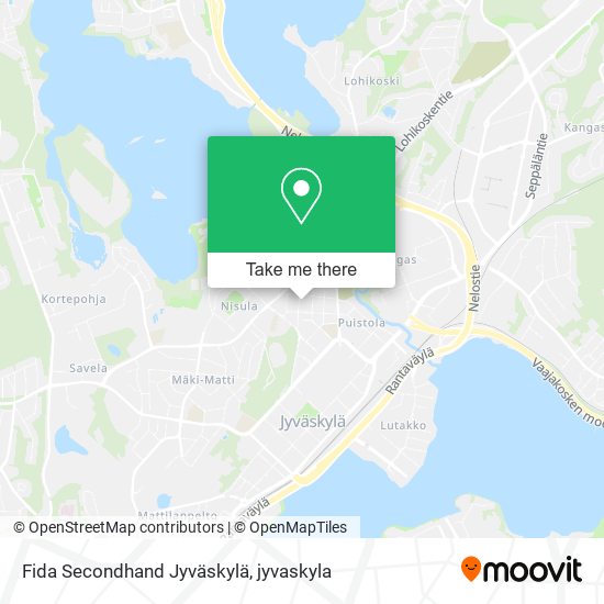 Fida Secondhand Jyväskylä map