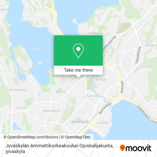 Jyväskylän Ammattikorkeakoulun Opiskelijakunta map