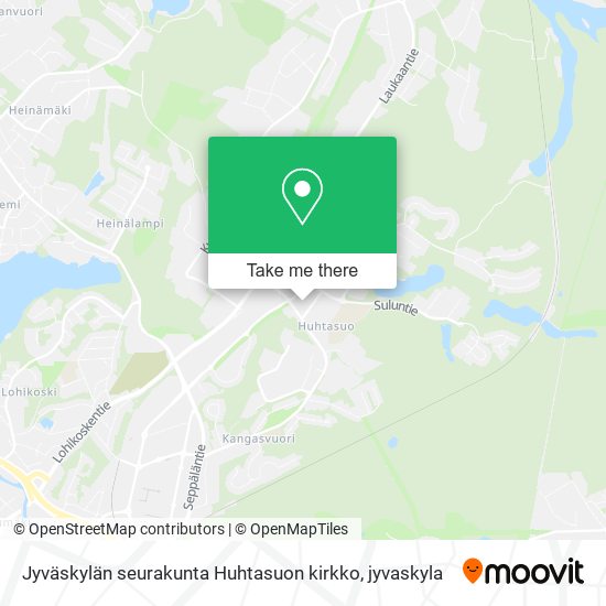 Jyväskylän seurakunta Huhtasuon kirkko map