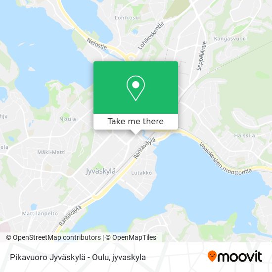 Pikavuoro Jyväskylä - Oulu map