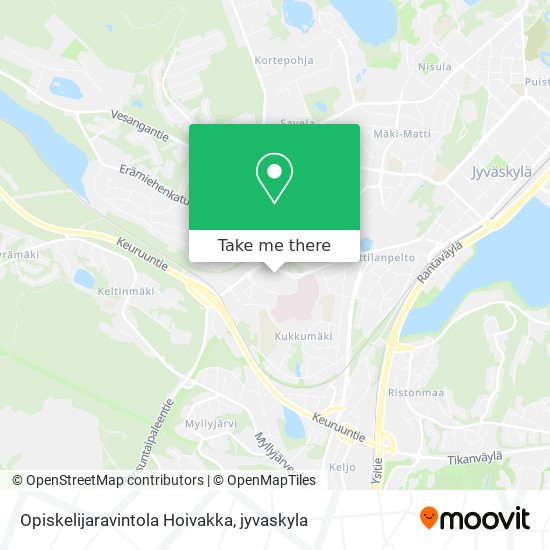 Opiskelijaravintola Hoivakka map