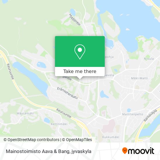 Mainostoimisto Aava & Bang map