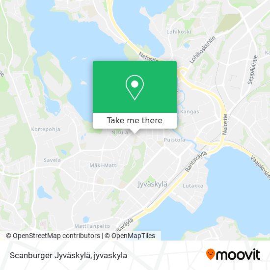 Scanburger Jyväskylä map