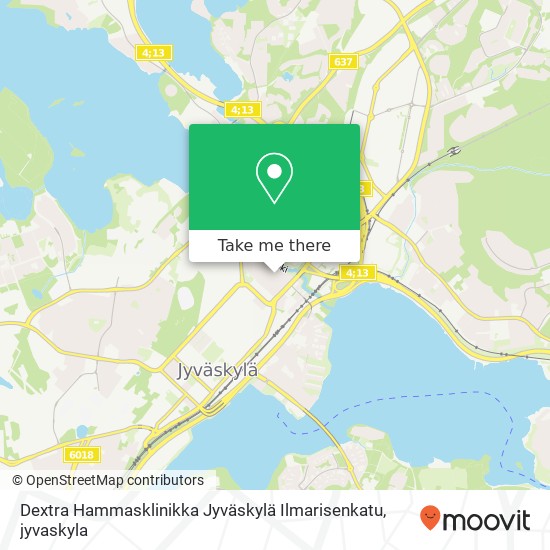 Dextra Hammasklinikka Jyväskylä Ilmarisenkatu map