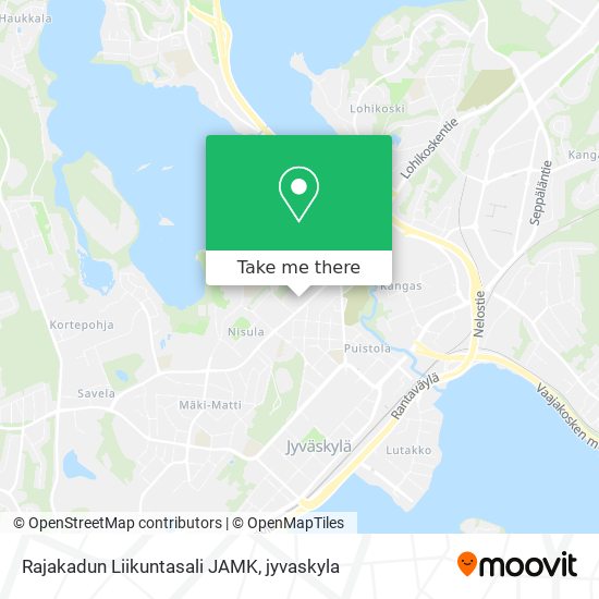Rajakadun Liikuntasali JAMK map