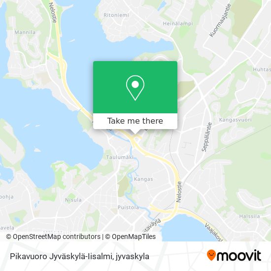 Pikavuoro Jyväskylä-Iisalmi map