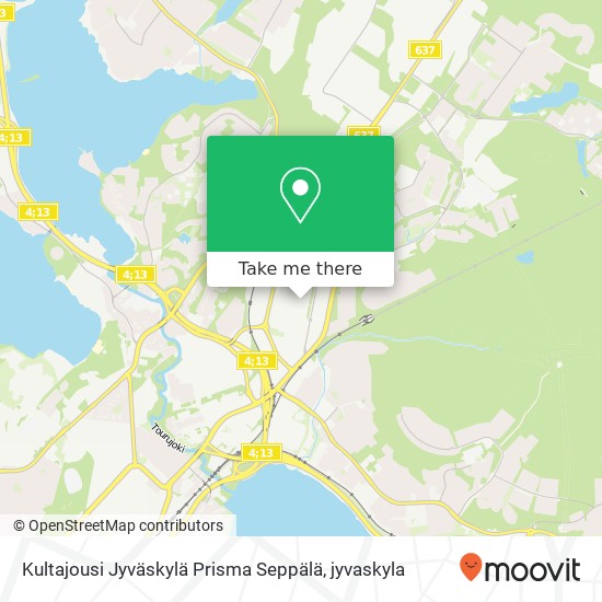 Kultajousi Jyväskylä Prisma Seppälä map
