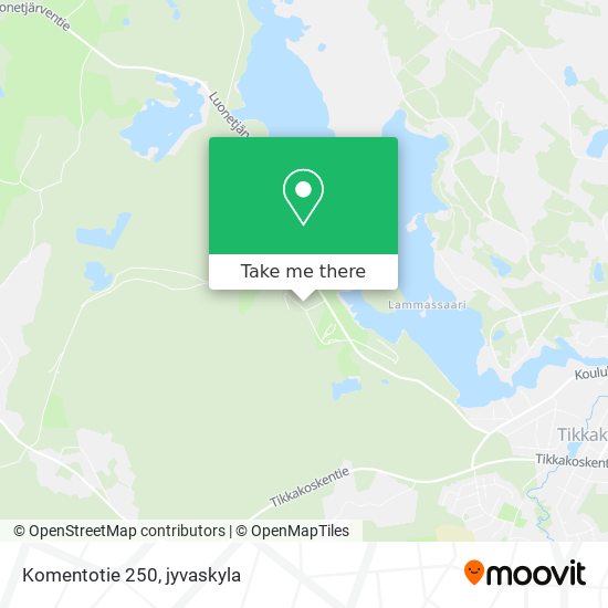 Komentotie 250 map