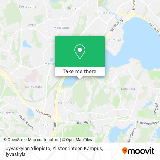 Jyväskylän Yliopisto, Ylistönrinteen Kampus map