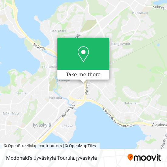Mcdonald's Jyväskylä Tourula map