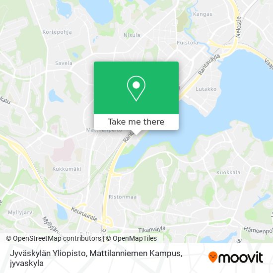 Jyväskylän Yliopisto, Mattilanniemen Kampus map