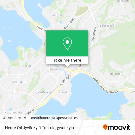 Neste Oil Jyväskylä Tourula map