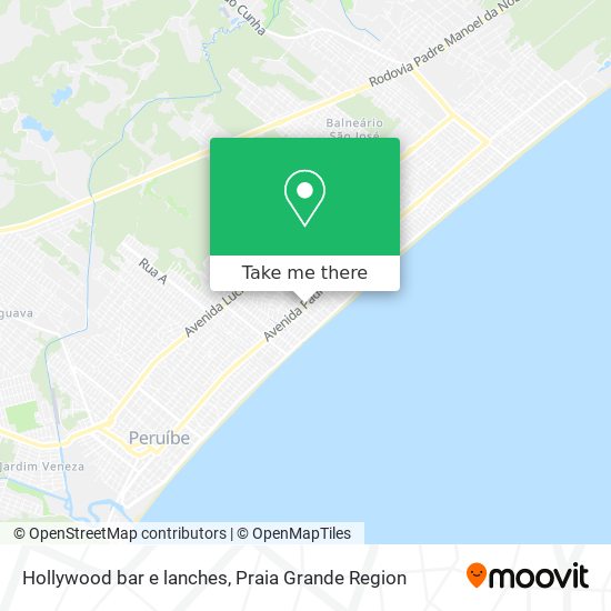 Hollywood bar e lanches map
