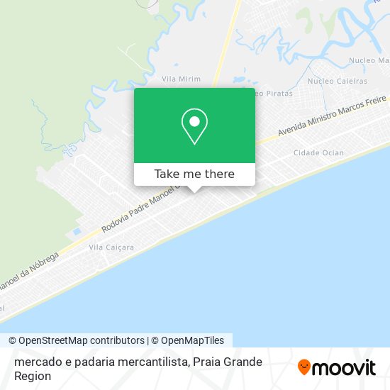 Mapa mercado e padaria mercantilista