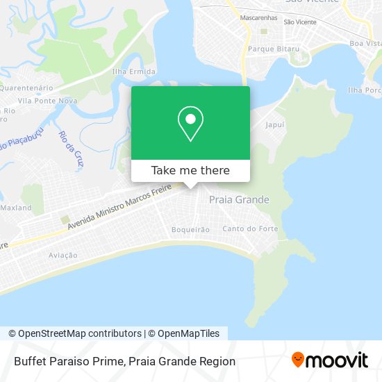 Buffet Paraiso Prime map