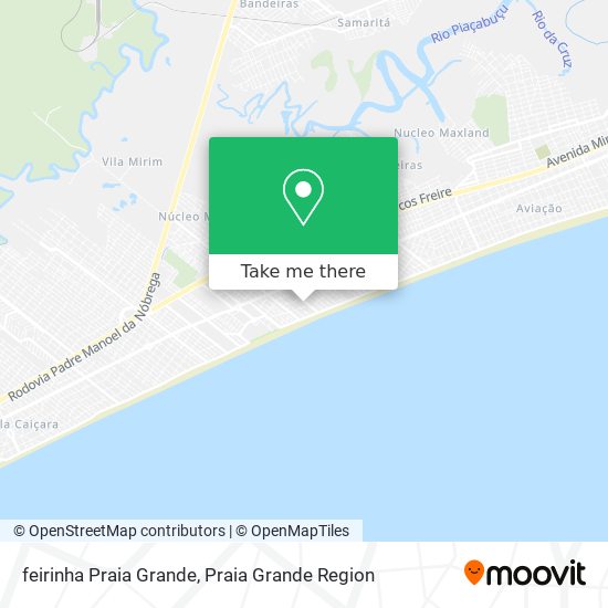 Mapa feirinha Praia Grande