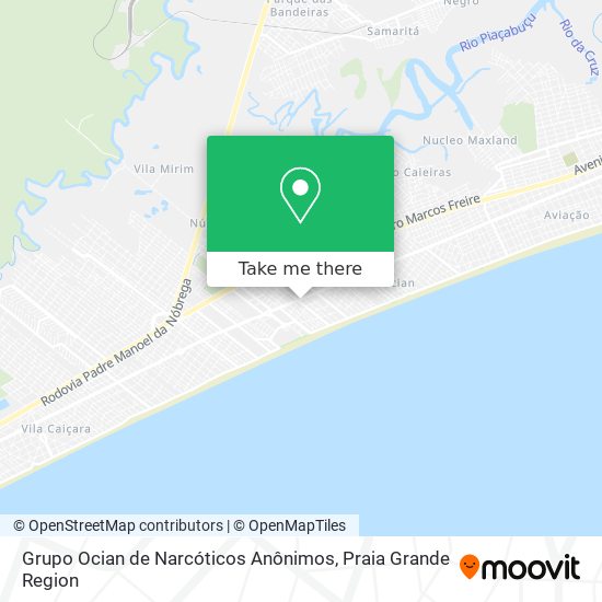 Grupo Ocian de Narcóticos Anônimos map